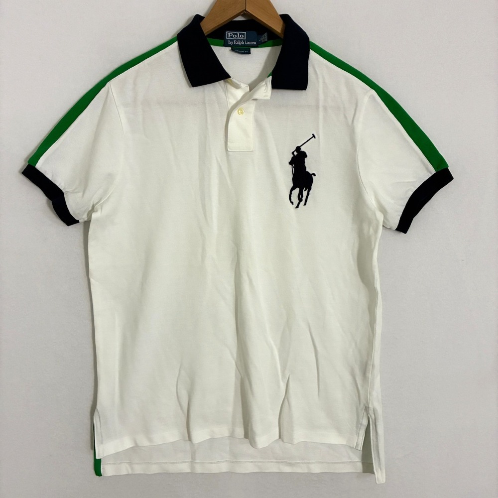 Polo Ralph Lauren Big Pony Custom Fit Polo Shirt Men's Size L Preppy Sporty
